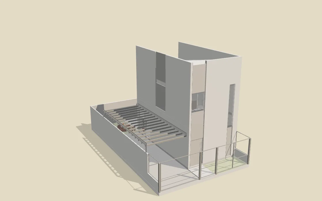 Vista del modelo 3D del dúplex en pozo de Fernández Oro